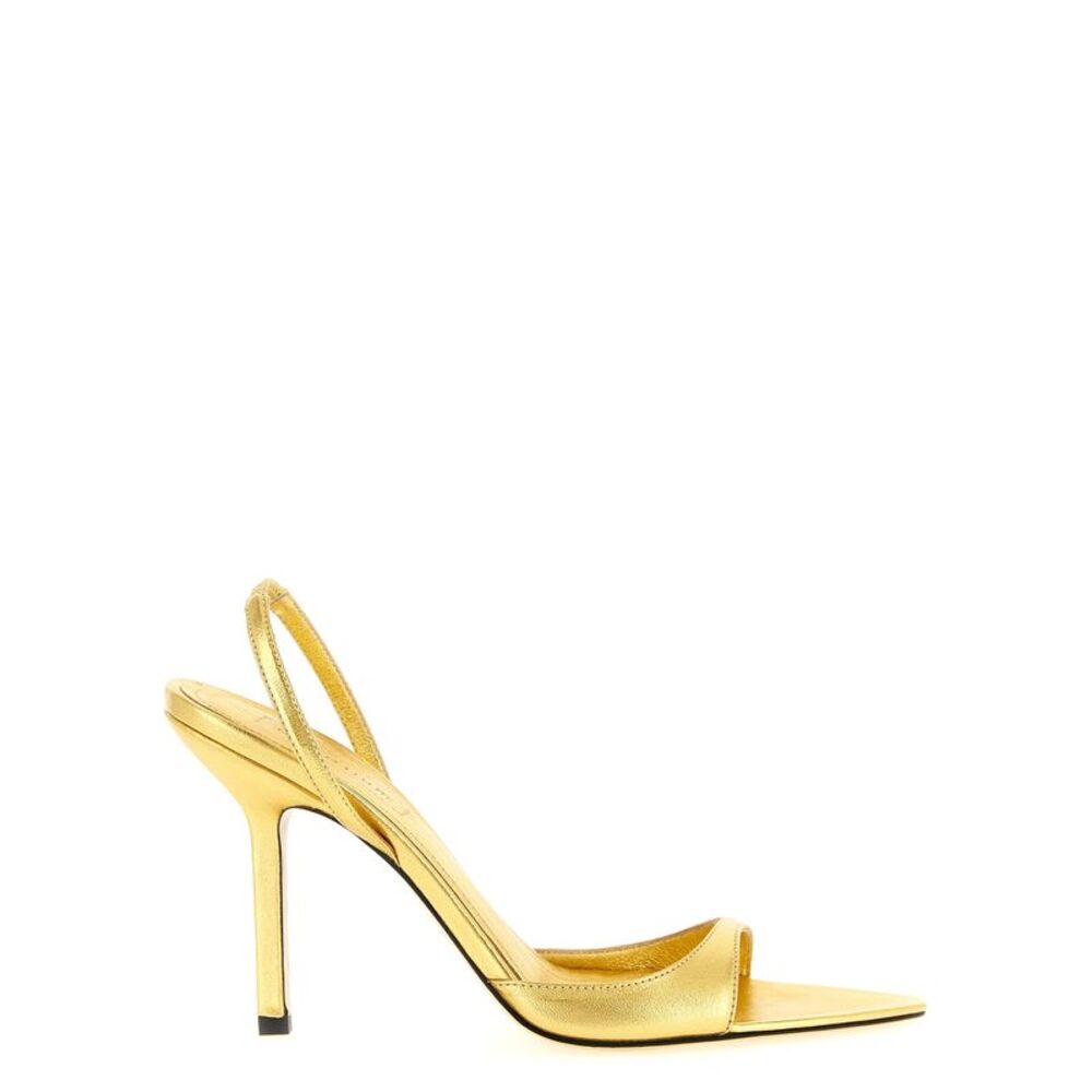 Armarium Gold Lambskin Stiletto Heel Women's Sandals